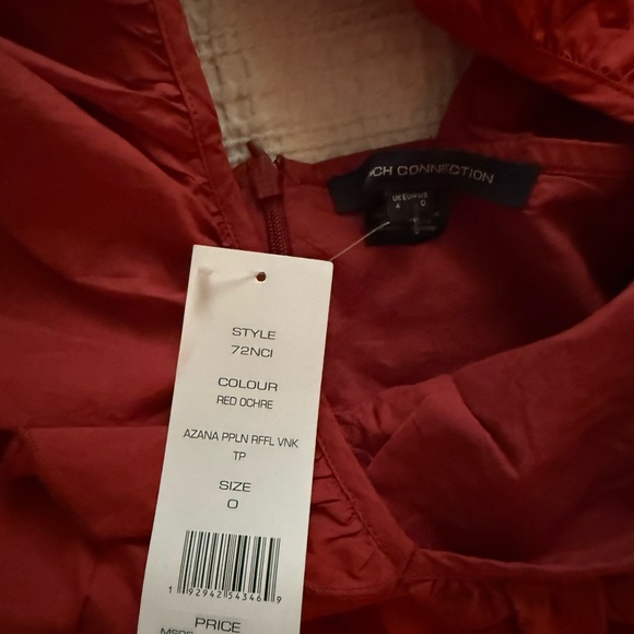 French Connection Red Ruffle Top - Picture 3 of 7